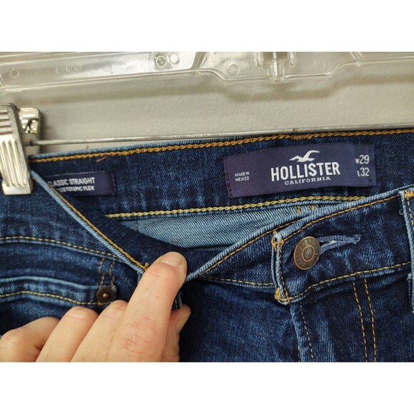 Men's Hollister Epic Flex Classic Straight Blue stretch Jeans Sz 29x32 Excellent - Picture 4 of 5